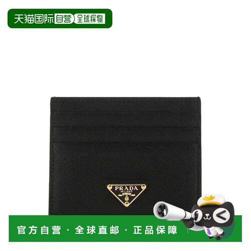 PRADA 女士钱包 1MC025QHH F0002 CO 黑色 Black leather card ho