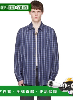 1h可退 潮奢 Our Legacy 男士 蓝色 Borrowed 衬衫 M2262BCPPleas