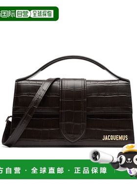 JACQUEMUS 女士手提包 CROCCOBLACK AW2024 深棕色 Le Grand Bamb