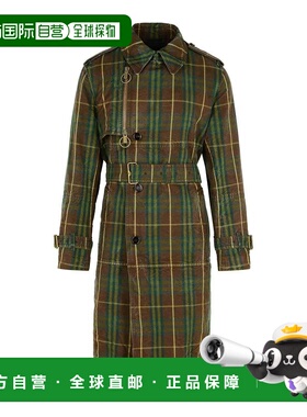 BURBERRY 男士外套 8098475 SS2025 绿色 Dark Green Cotton Tren