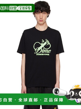 1h可退 潮奢 Dime 男士 黑色 Cursive Power T 恤 DIMEFA2436BLK