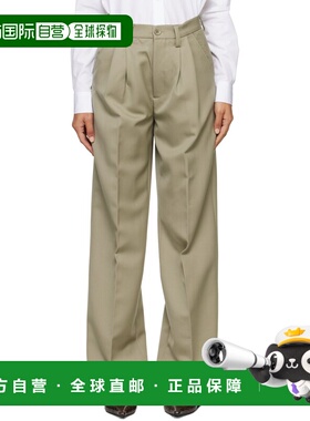 1h可退 潮奢 ANINE BING 女士 绿色 Carrie 长裤 A033269250BGree