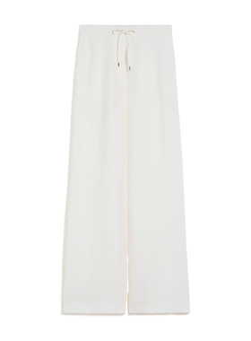 MAX MARA 女士休闲裤 6131046206015 SS2026 白色 抽绳休闲裤亚麻