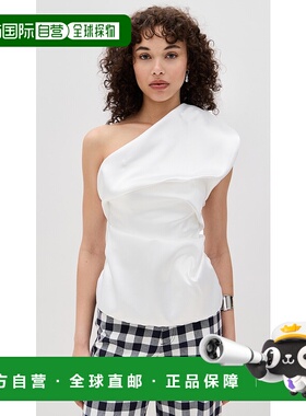 1h可退 潮奢 MARQUES' ALMEIDA 女士 Heavy 缎面无袖合身垂褶上衣