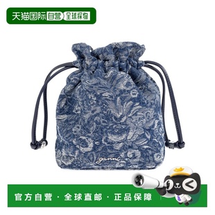 GANNI 女士单肩包 B3010070567 SS2026 蓝色 抽绳手拿包