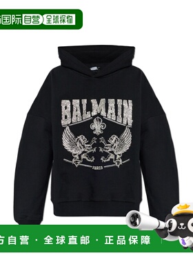 BALMAIN 男士卫衣 GH1JT251PD33EAW SS2026 黑色 Sweatshirt with