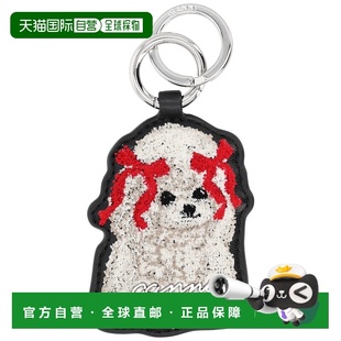 SS2026 B3010032099 黑色 DOG KEYRING GANNI BOW 女士钥匙扣