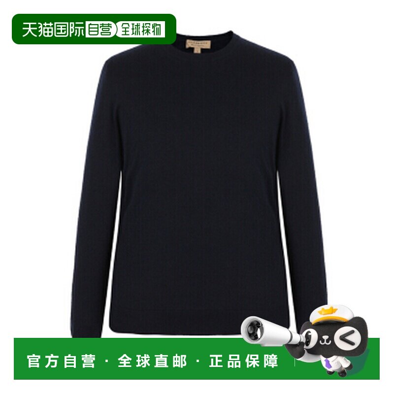 BURBERRY 男士针织毛衣 40200441 AW2018 黑色 拼接细节针套衫