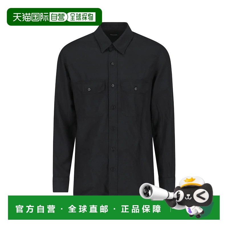 1h可退 TOM FORD 男士衬衫 HME001FMG002S24LB999 SS2025长袖汤姆