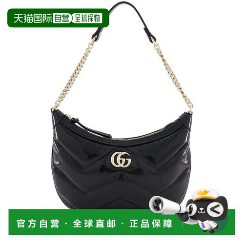 GUCCI 女士斜挎包 7772630AABA1000 SS2025 黑色古驰单肩包