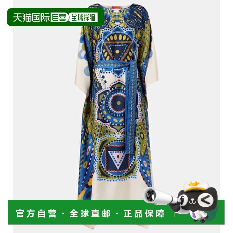 1h可退 潮奢 La Doublej 女士 印花真丝长款连衣裙丝绸