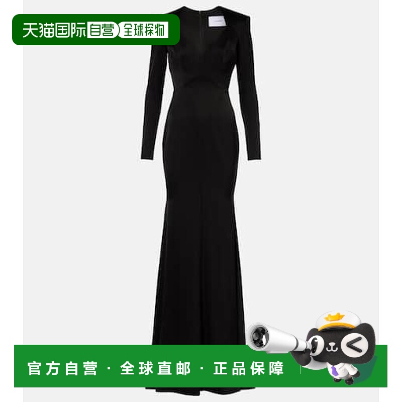 1h可退 潮奢 ALEX PERRY 女士 crêpe 缎面礼服 black黑色 舒适时