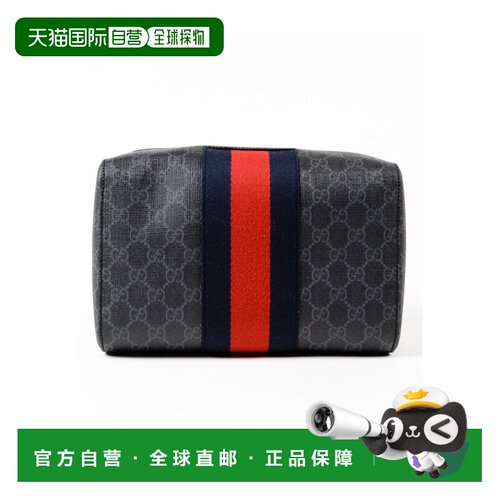 GUCCI 男士化妆包 4955619F2YN1095 AW2024 黑色 GG手拿包古驰