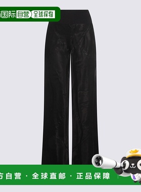 RICK OWENS 女士休闲裤 RP02E4301HSCH09 AW2025 黑色阔腿裤
