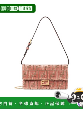 FENDI 女士钱包 8M0498AT14F13VM CO 粉红色 Baguette 链条钱包