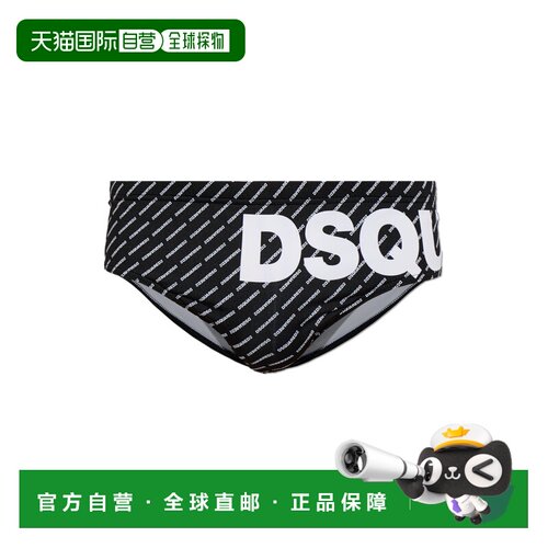DSQUARED2 男士泳装 D7B2E69800018 AW2026 黑色 Monogram swim b