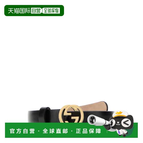 GUCCI 女士腰带 864428CVE0G1000 SS2026 黑色 Bl【付后1h可退】