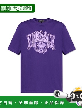 VERSACE 男士T恤 10133021A159091LJ40 范思哲紫色AW2025