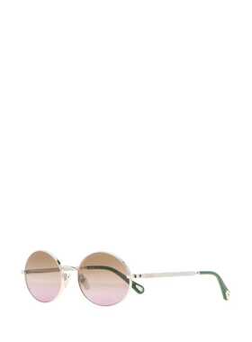 CHLOÉ 女士太阳镜 CH0326S00255 AW2025 银色 Silver metal sungl