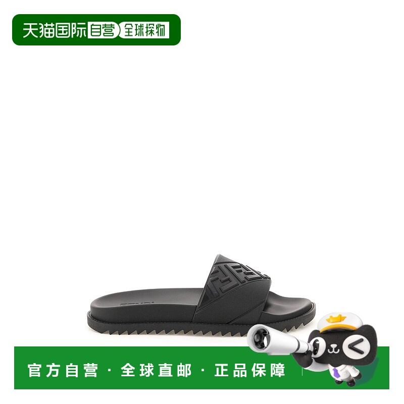 1h可退 FENDI 男士拖鞋 7X1377ABO2F0QA1 AW2024 黑色 Black rubb