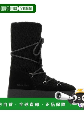 1h可退 潮奢 moon boot 月亮靴 女士 s x Guest 黑色布织靴子(Res