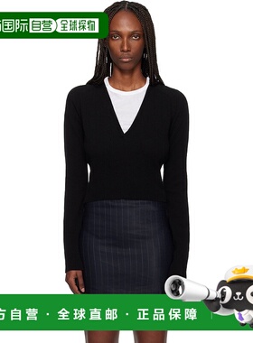 1h可退 潮奢 Our Legacy 女士 黑色 Sharp V-Neck 毛衣 W4253SBC