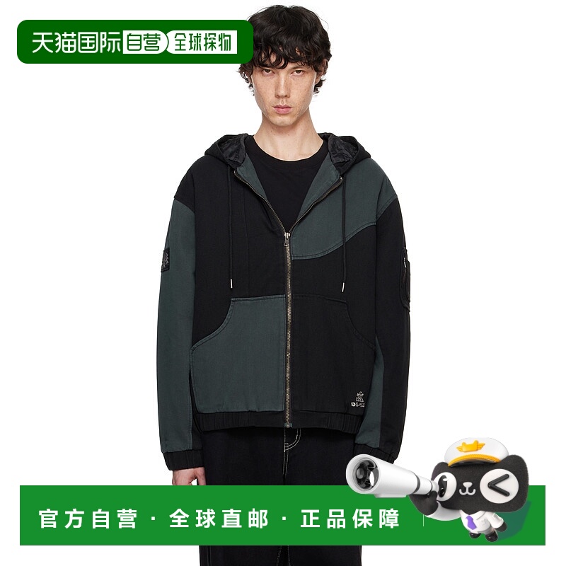 1h可退 潮奢 Dime 男士 灰色 Panel Denim Hooded 飞行员夹克 DIM