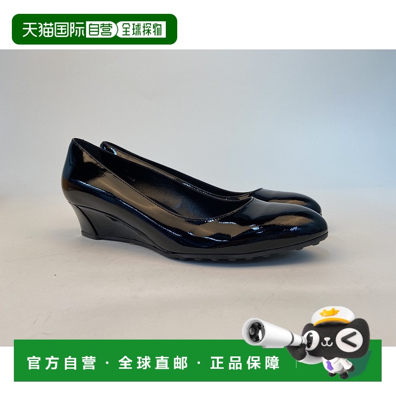 1h可退 TOD'S 女士休闲鞋 XW0SF0I320OW09989 AW2024 黑色 徽标细