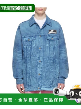 WE11DONE 男士夹克 WDDJ122366UBL SS2022 蓝色 徽标牛仔外套