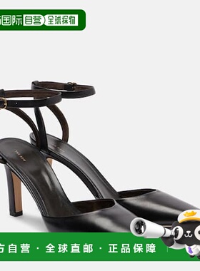 1h可退 潮奢 The Row 女士 Carla 80 皮质凉鞋 black黑色 舒适时