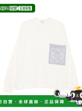 LOEWE 男士针织衫 H526Y14KLS2145 AW2025 浅棕色 Anagram 口袋毛