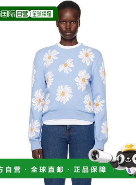 1h可退 潮奢 Moschino 莫斯奇诺 女士 蓝色 All Over Daisy Print