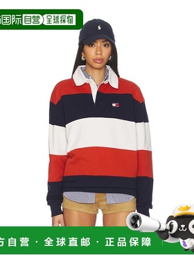 1h可退 潮奢 Tommy Hilfiger 汤米 希尔费格 女士 Badge 宽松条纹