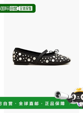 1h可退 潮奢 Maje 女士 精饰皮质玛丽珍平底鞋 MFACH00614NOIR