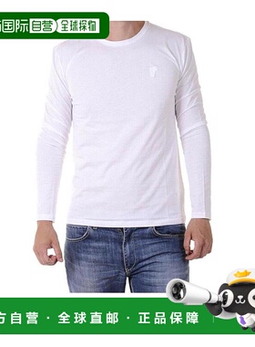 VERSACE 男士T恤 V800491VJ00180V1003 SS2021 白色长袖上衣男装