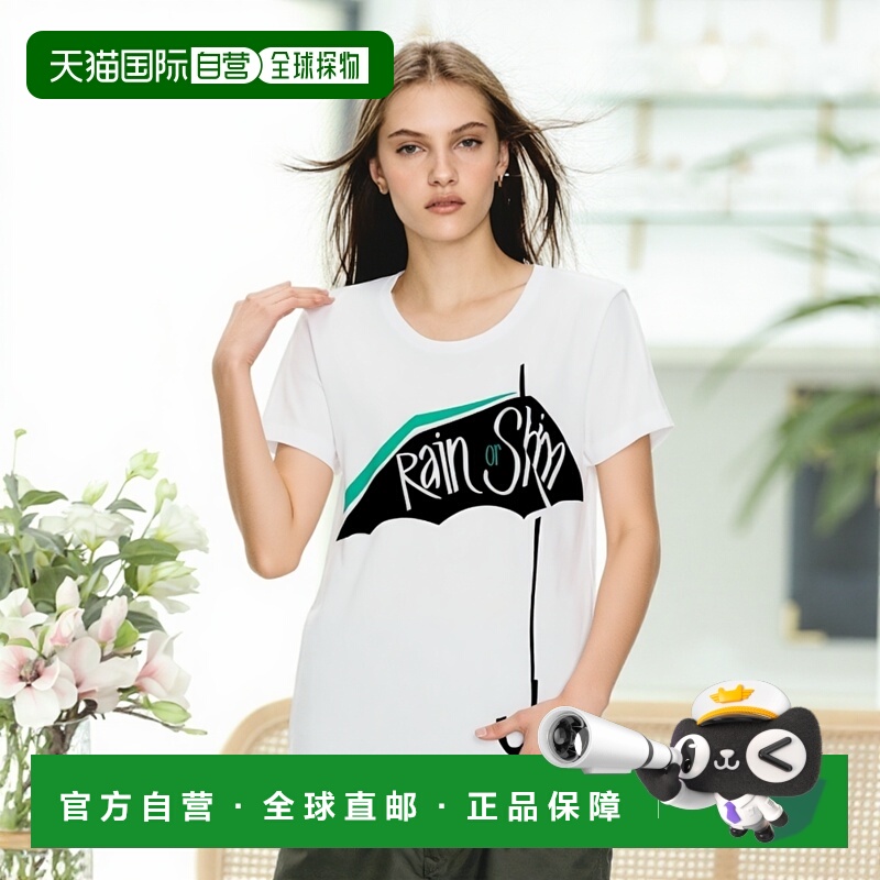 BURBERRY 女士衬衫 39710141 SS2021 白色 圆领短袖T恤