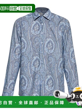 1h可退 ETRO 男士衬衫 MRIB002599SA5P2X0880 SS2026 蓝色男装
