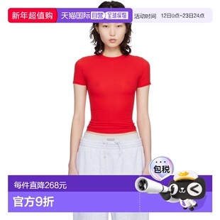 1h可退 潮奢 SKIMS 女士 红色 Fits Everybody T 恤 TPTSH9048