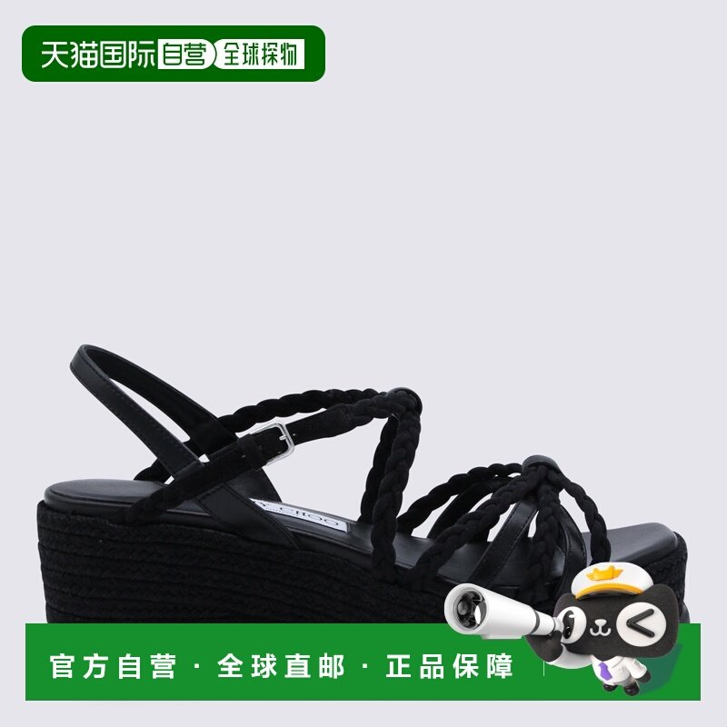 潮奢 Jimmy Choo 周仰杰 女士 黑色平底鞋 NYRA60ZKN000074凉鞋,女鞋,休闲凉鞋,淘宝优惠券,粉丝福利购,淘宝优惠卷