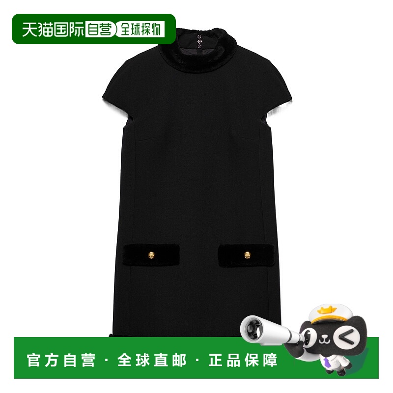 1h可退 PRADA 女士连衣裙 P3O25PS31SOOOF0002 AW2024 黑色