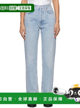1h可退 潮奢 AGOLDE 女士 蓝色 90's Mid Rise Straight 牛仔裤 A