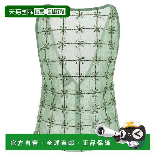 PINKO 女士背心吊带 106437A32BT14 SS2026 绿色 'Quandong' top