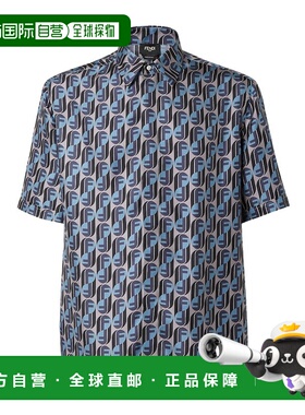 FENDI 男士衬衫 FS0795AVDBF1TRQ AW2025 灰色 短袖衬衫男装