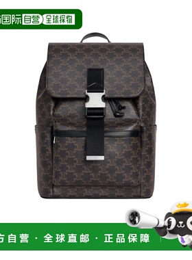 CELINE 男士双肩包 120812GL738SI SS2025 黑色 TRIOMPHE 背包