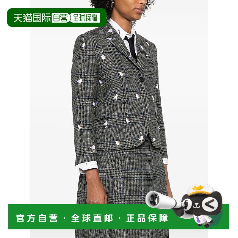 1h可退 THOM BROWNE 女士西服 FBC010EE1358035 AW2025 灰色羊毛