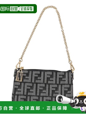 1h可退 潮奢 Fendi 芬迪 女士 Baguette FF 提花手拿包 8BS073AYB