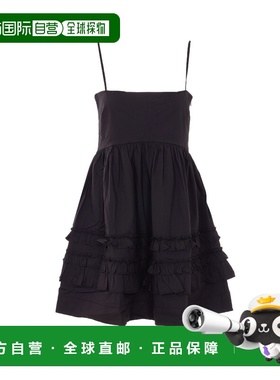 GANNI 女士连衣裙 A1030207099 SS2026 黑色 Stretch Cotton Mini