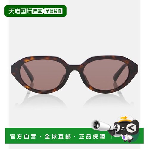 Gucci 古驰 女士 双G椭圆形太阳眼镜 brown棕色 舒适时尚