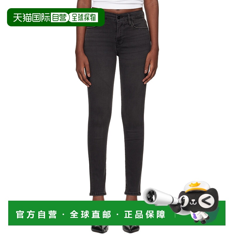 1h可退 潮奢 Frame Denim 女士 黑色 Le High Skinny 牛仔裤 LHSK