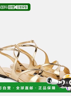 1h可退 潮奢 Jimmy Choo 周仰杰 女士 Ayla 金属感皮质凉鞋